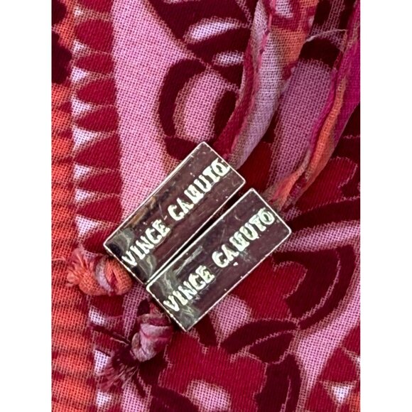 Vince Camuto Chiffon Tie-Neck Balloon Sleeve Paisley Casual Boho Mini Dress 4 S - Picture 6 of 16